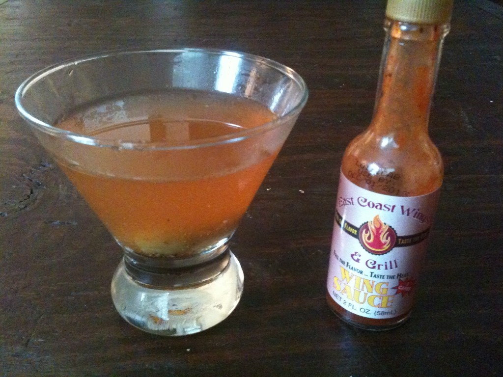 Danielle Hatfield's East Coast Wings Down and Dirty martini